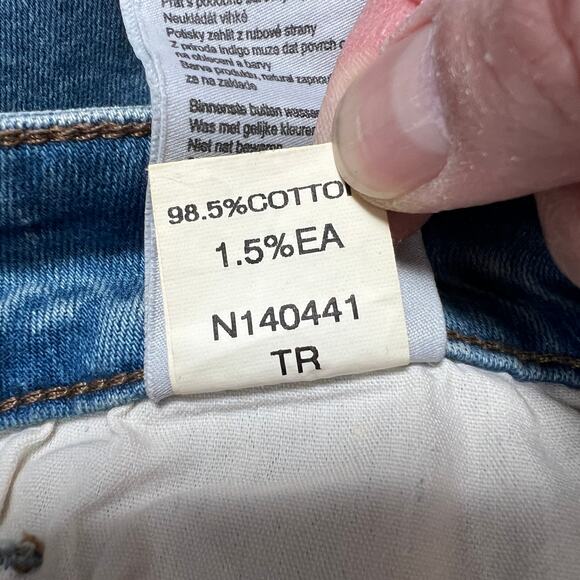 NWT MAVI SERENA ANKLE Low-Rise Super Skinny Jeans SIZE 27 Blue Patchwork Denim - Picture 12 of 12